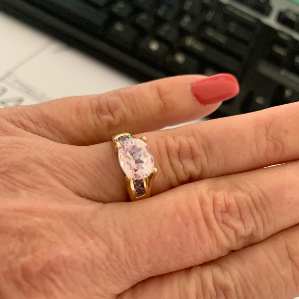 Morganite Natural Yellow Solid Gold Ring 14k - image 8